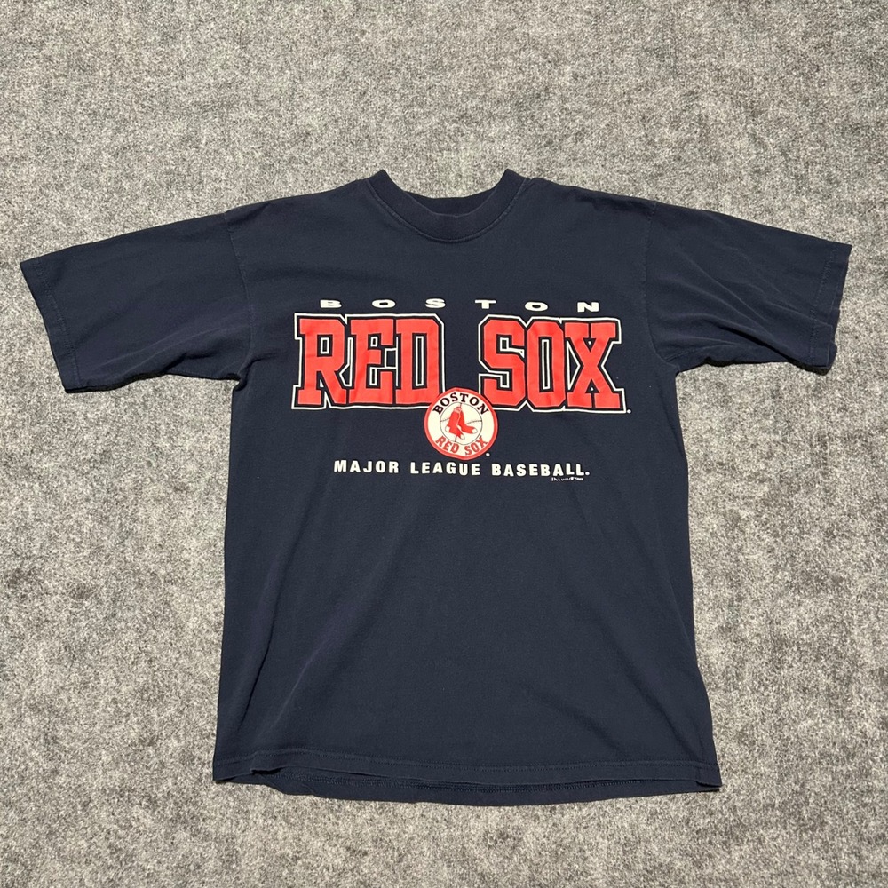 Vintage 2002 Boston Red Sox MLB T-Shirt Navy Blue Dynasty Size Large